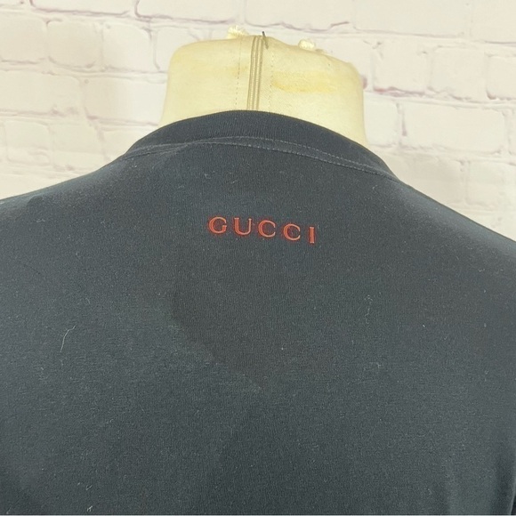 GUCCI FELINE graphic tee beautiful details of beads & Sequins in XXS fits large - Picture 7 of 15